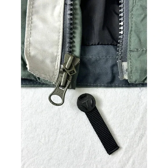 Mens Titanium Waterproof Columbia Jacket Hidden Hood Sage Green White Size Large - Picture 11 of 15